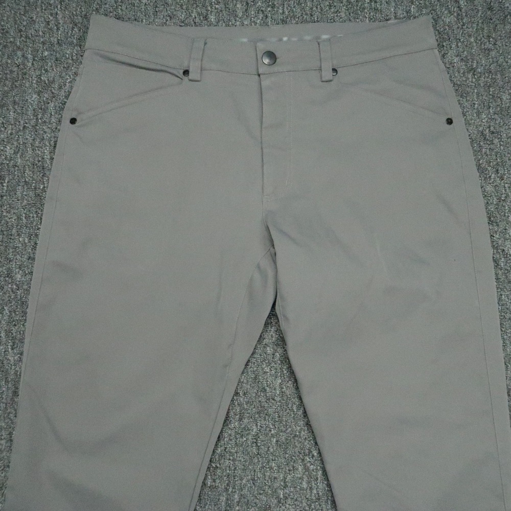 Myles Pants Mens Large Gray Performance 5 Pocket Technical Fabric Stretch 34x32 - Picture 2 of 12
